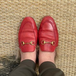 Authentic Gucci fur mules!!